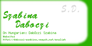 szabina daboczi business card