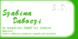 szabina daboczi business card